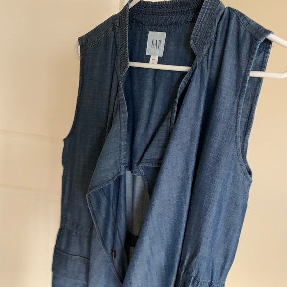 Gap lyocell sleeveless long vest - Picture 4 of 13